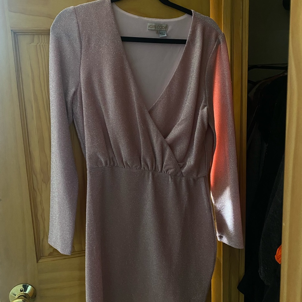 ASOS Pink Glitter Bodycon Dress